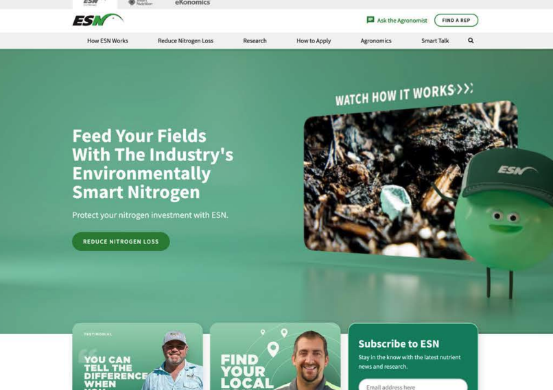 ESN Smart Nitrogen Website Refresh - suppport